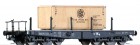 15613 Tillig 6 axle Flat car loaded with wooden crate